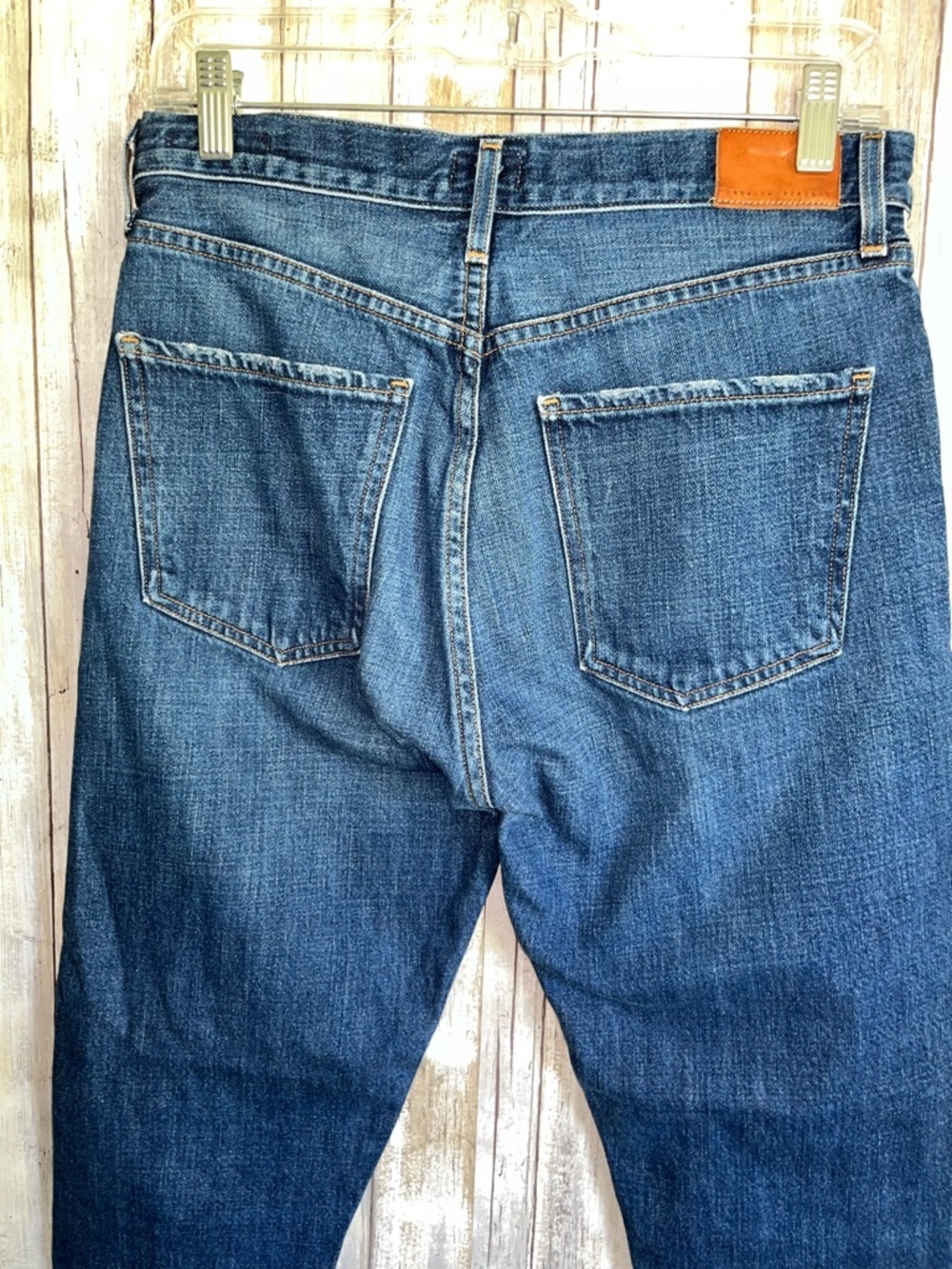 Citizens of Humanity Liya High Rise Classic Fit Crop Jeans Distressed Blue Denim - Picture 7 of 11